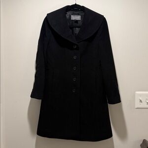 Ann Taylor Petite Wool &  Agora Coat | Size 4P | Black